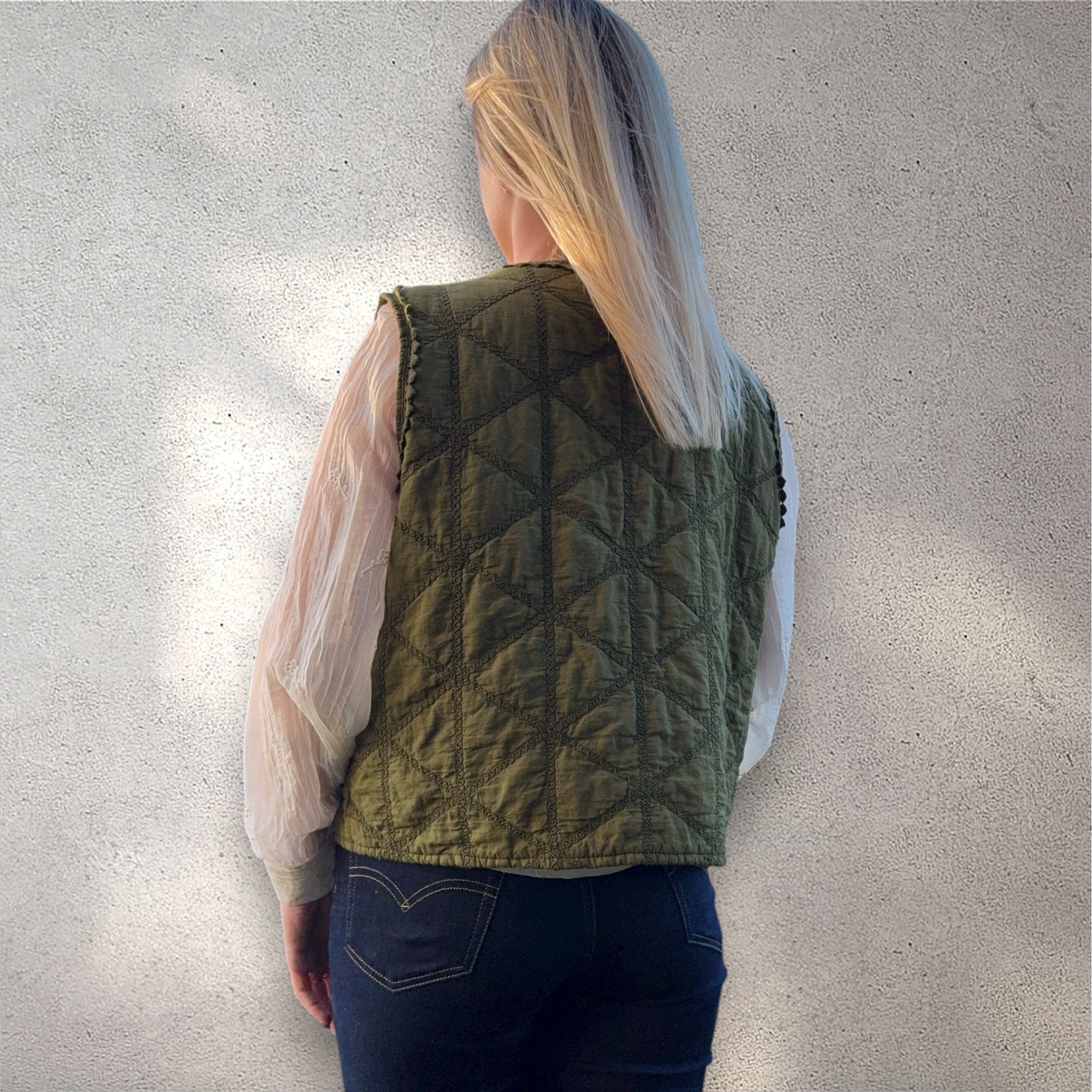 Gilet matelassé kaki