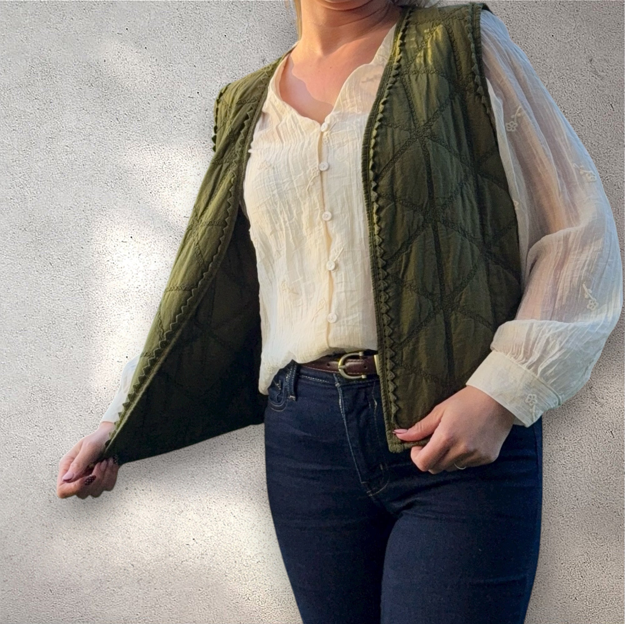 Gilet matelassé kaki