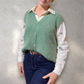 Gilet sans manche en maille vert sauge