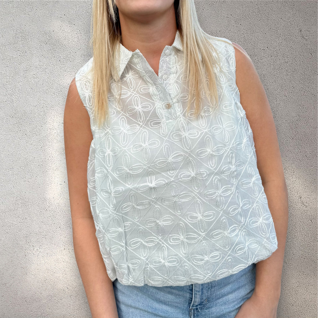Blouse brodée volume doux