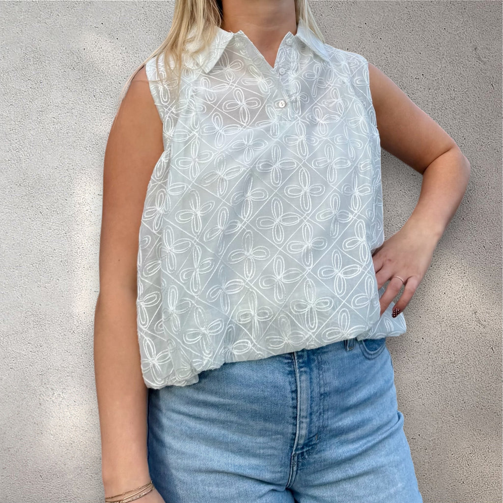 Blouse brodée volume doux