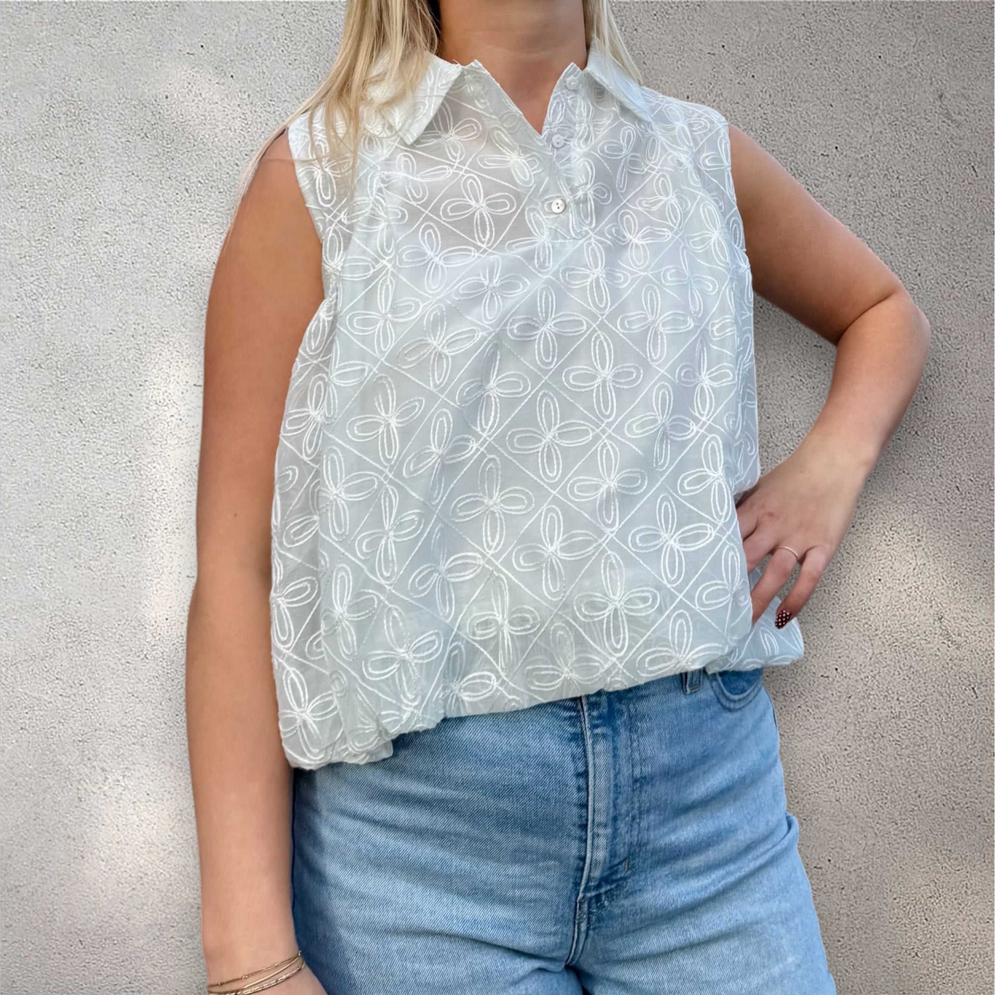 Blouse brodée volume doux