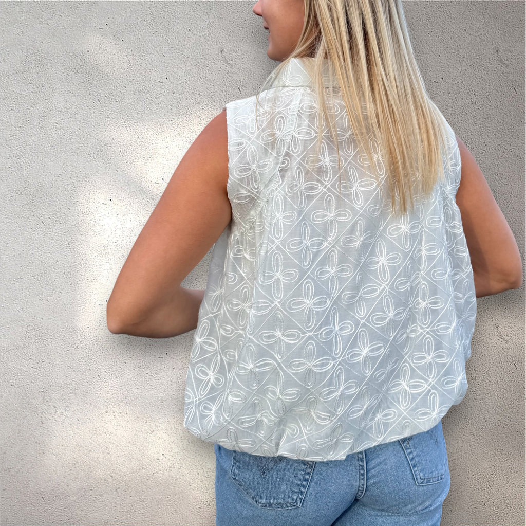 Blouse brodée volume doux